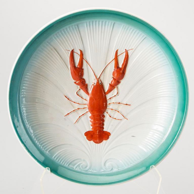 A set of 7 pieces of crayfish service. Early/first half of the 20th century.