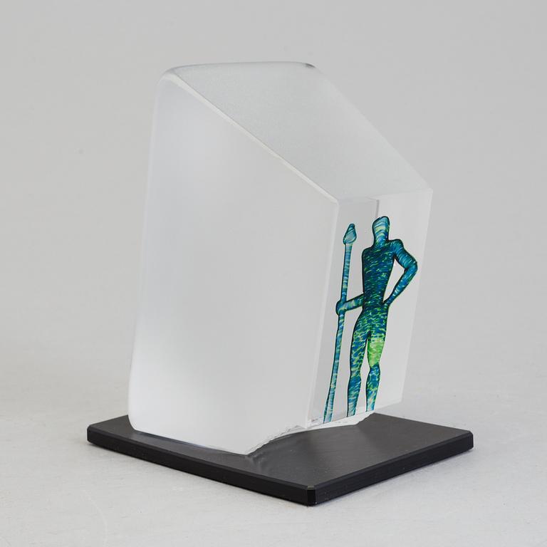 BERTIL VALLIEN,  "Viewpoints / Doorway, sculpture, glas, signed. Limited ed.