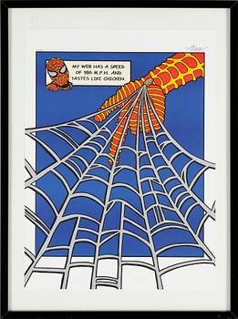 Petter Thoen · PETTER THOEN, "Spiderweb", färglitografi, signerad och numrerad, 7/275.