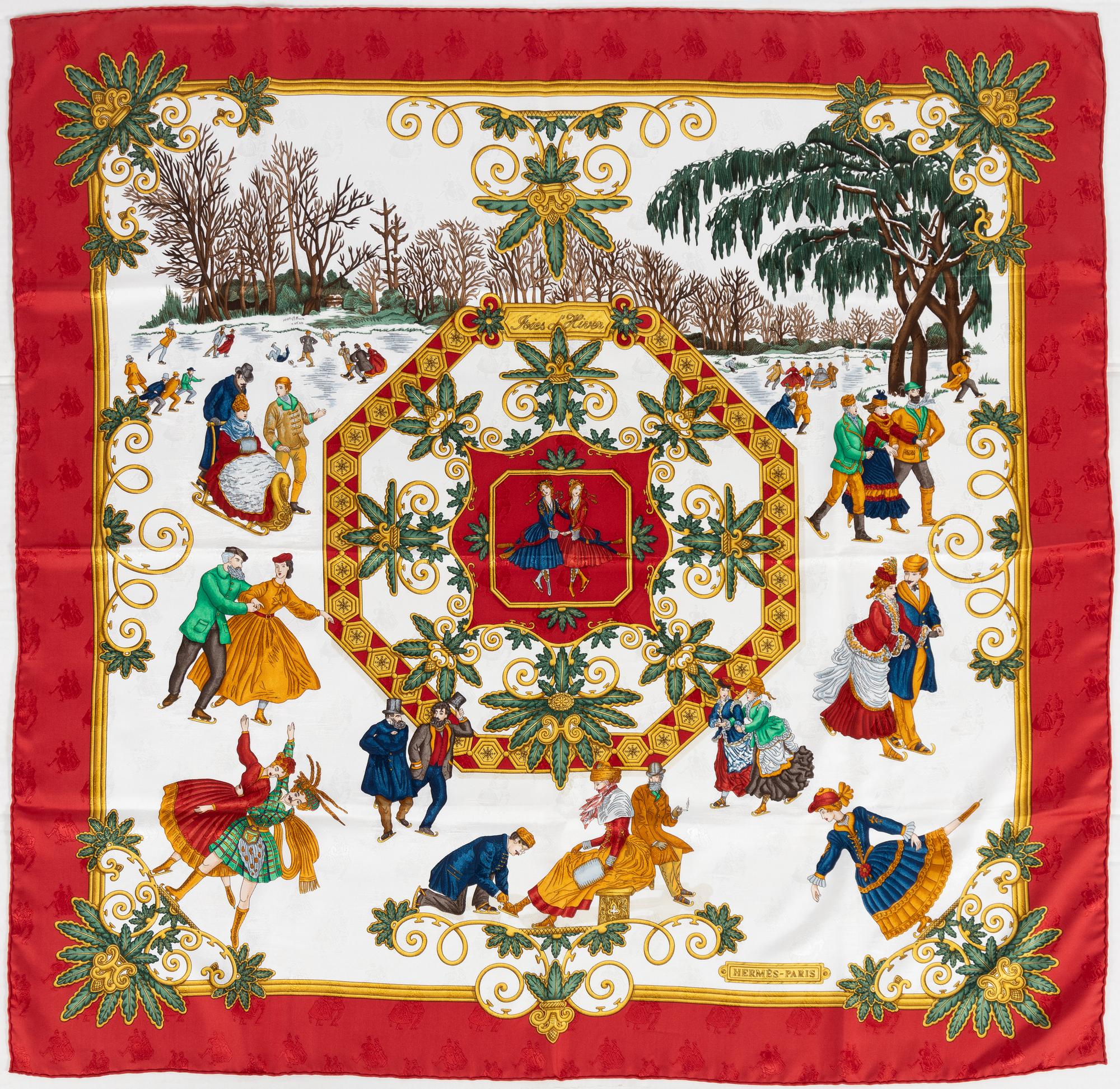 Hermès, scarf, "Joies d'Hiver".