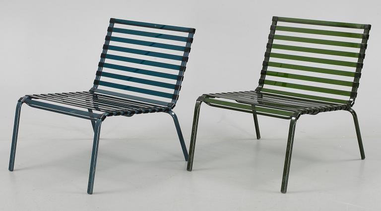 LOUNGESTOLAR, ett par, "Striped sedia", Ronan and Erwan Bouroullec, Magis, 2005.