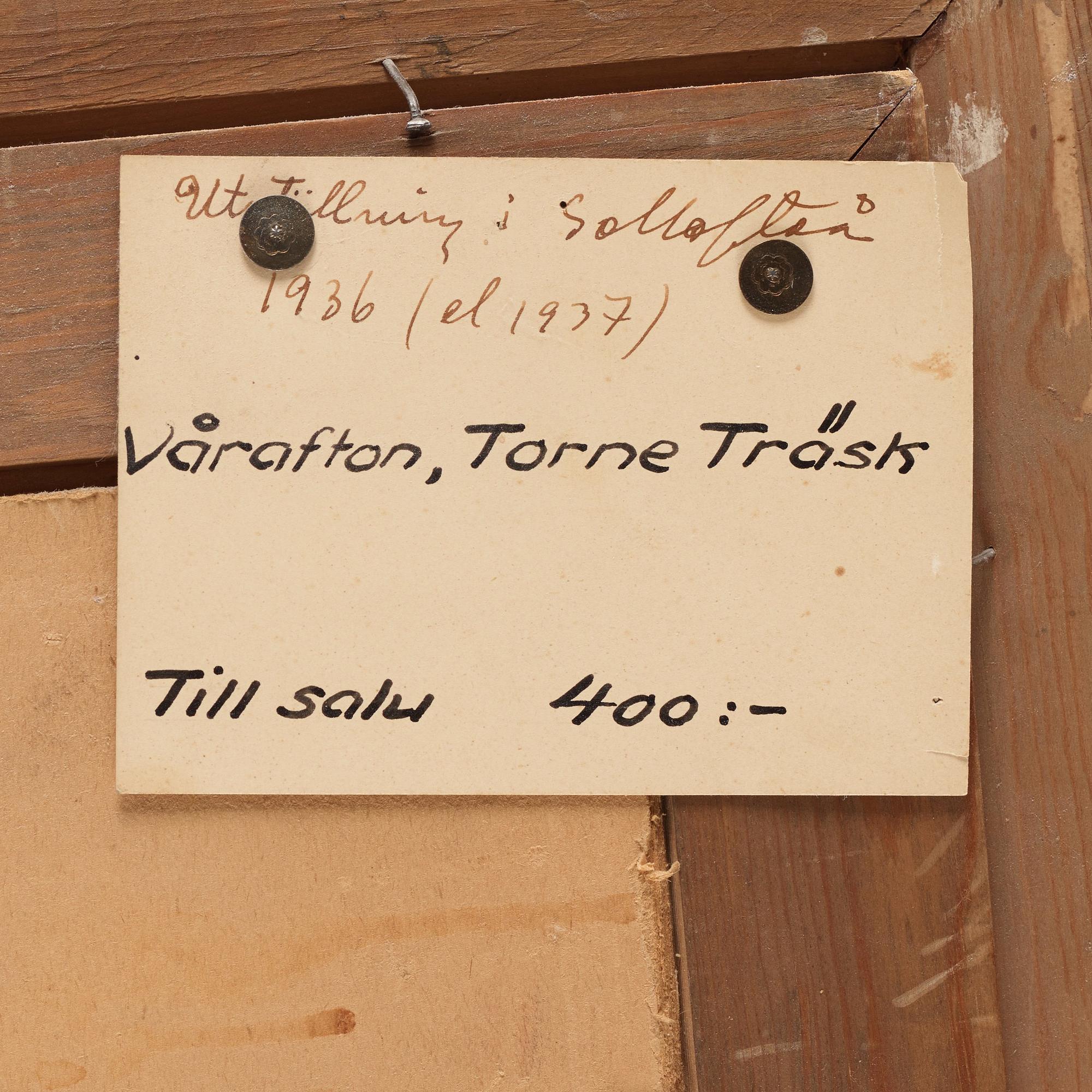Helmer Osslund, "Vårafton Torne Träsk".