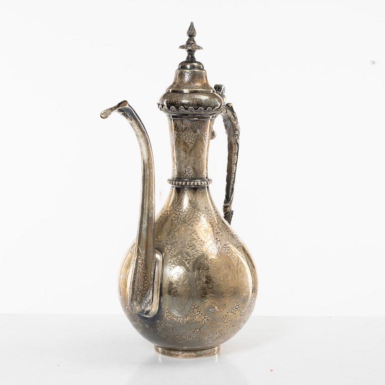 An Ottoman Empire silver pot, circa 1900.