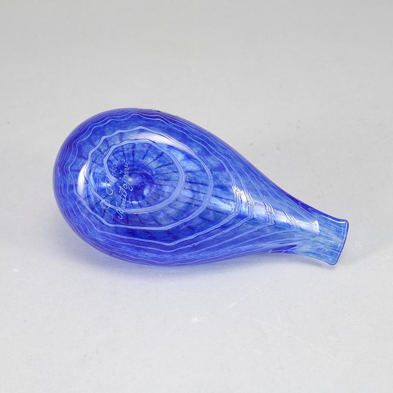 OIVA TOIKKA, lasilintu, Bluebird (Sinisulka) 1991–, signeerattu O.Toikka, Nuutajärvi.