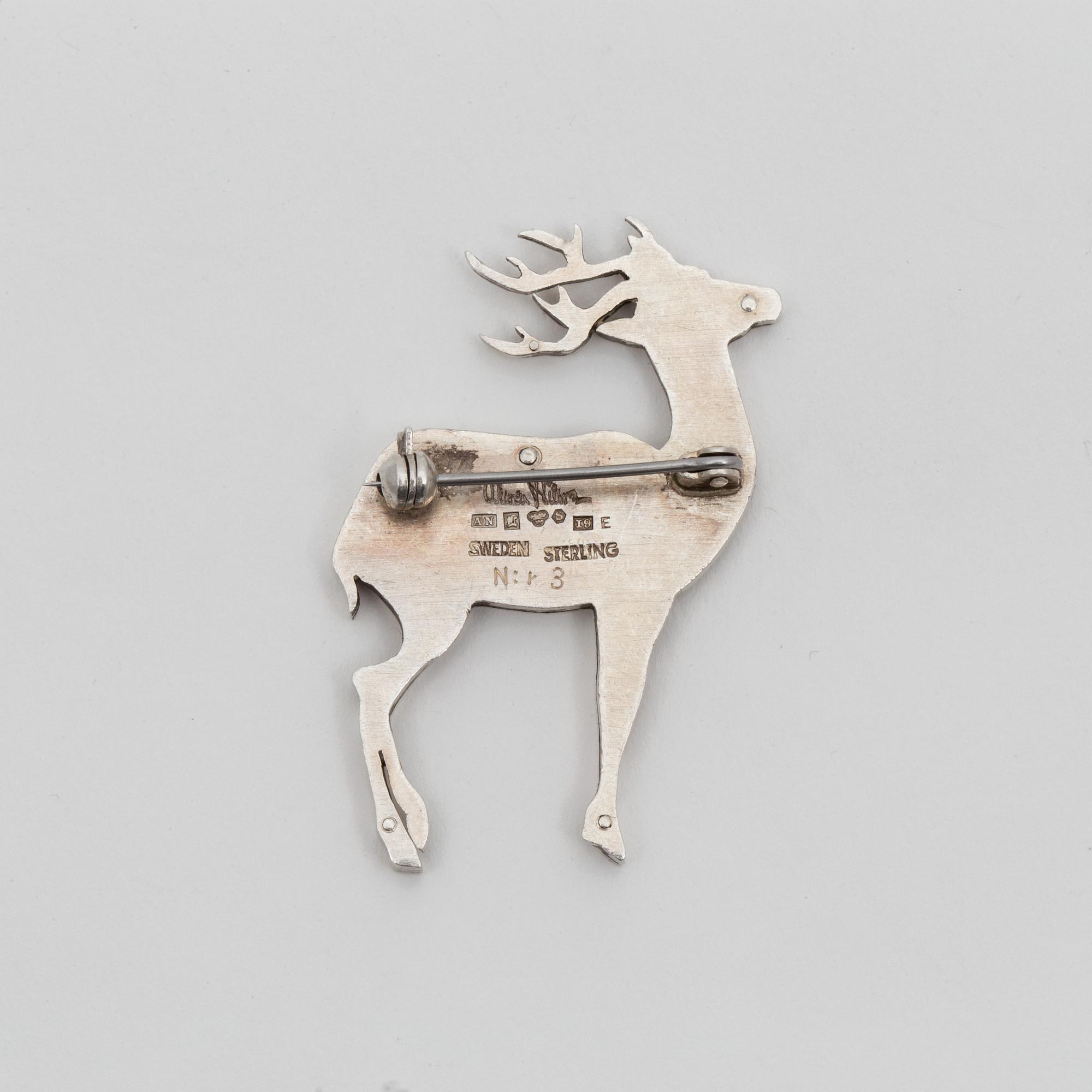 WIWEN NILSSON, brosch sterlingsilver, Lund, 1959.