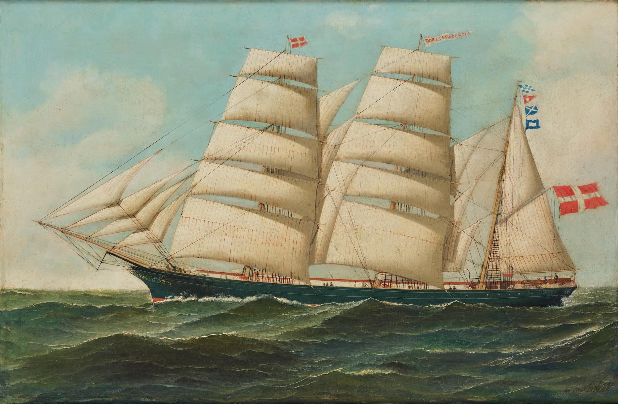 Antonio Jacobsen, the three-masted barque "Doris Brudersen".