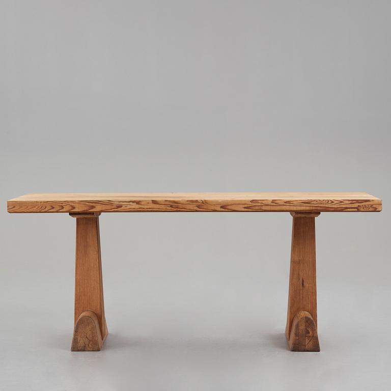 Axel Einar Hjorth, an "Utö" stained pine console table, Nordiska Kompaniet, Sweden 1930's.