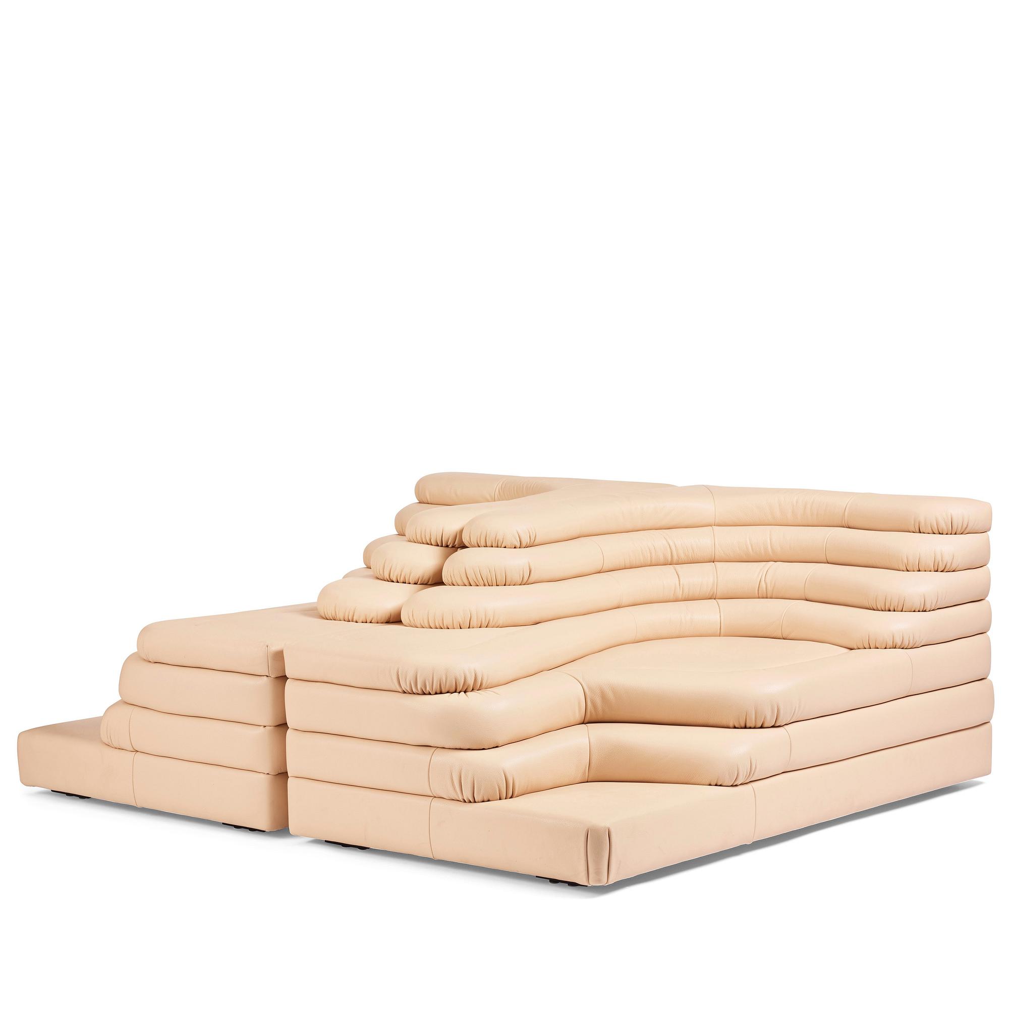 Ubald Klug, a two piece modular sofa, model "DS-1025, Terazza", De Sede, Switzerland, post 1973.