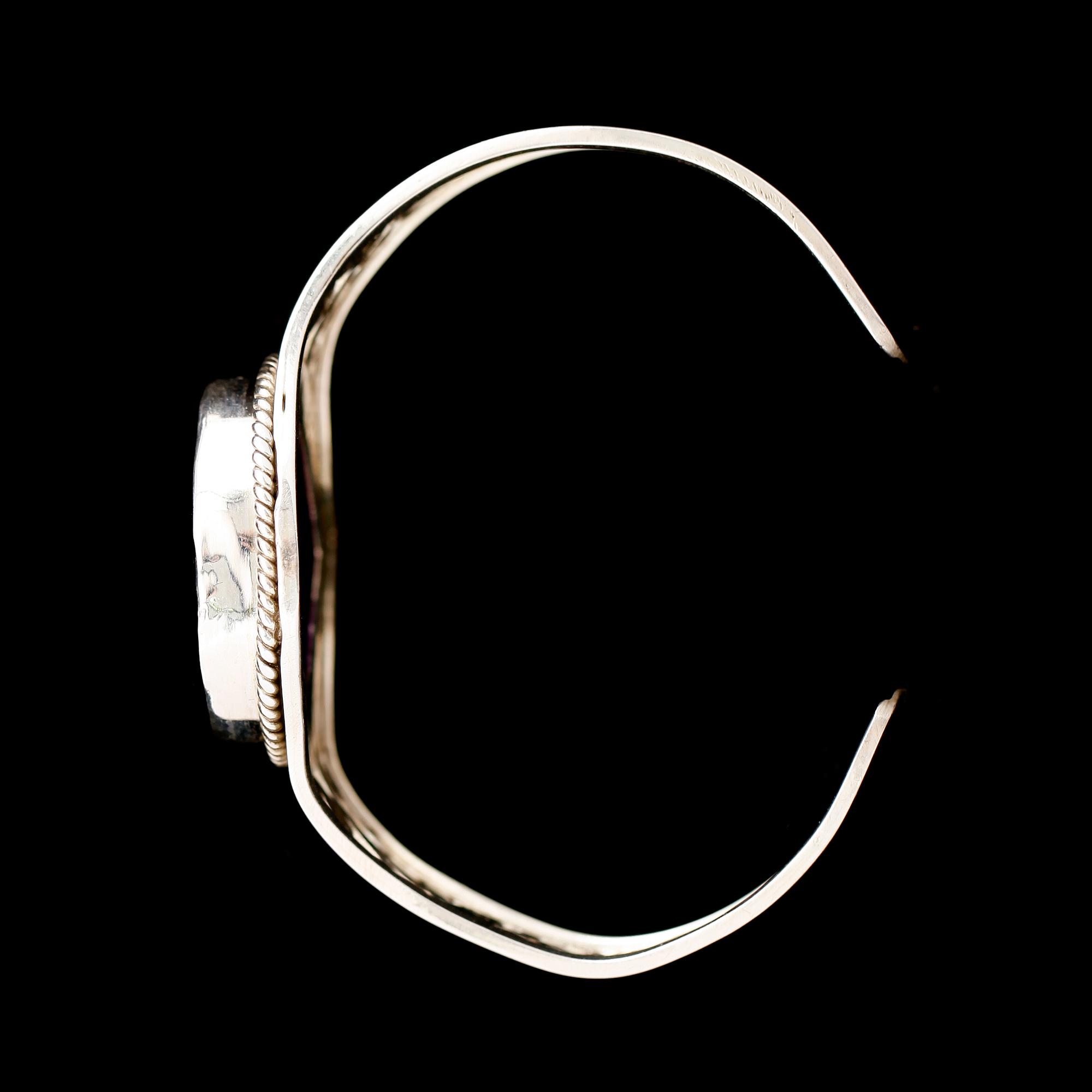ARMRING, silver, ametist.