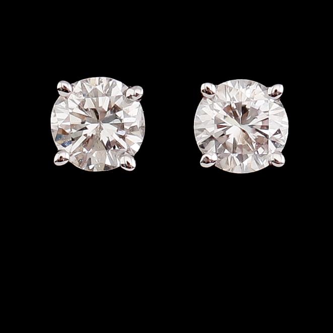 ÖRHÄNGEN, 1 par, 14 k vitguld, briljantslipade diamanter tot 0.33 ct.