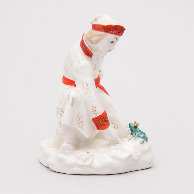 A Russian porcelain figurine from the Leningrad Porcelain Factory LZFI, Soviet Union.