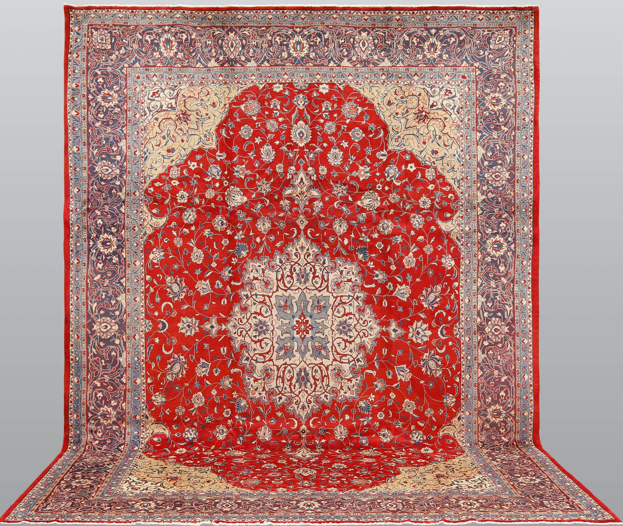 A Sarouk carpet, approximately 365 x 277 cm.
