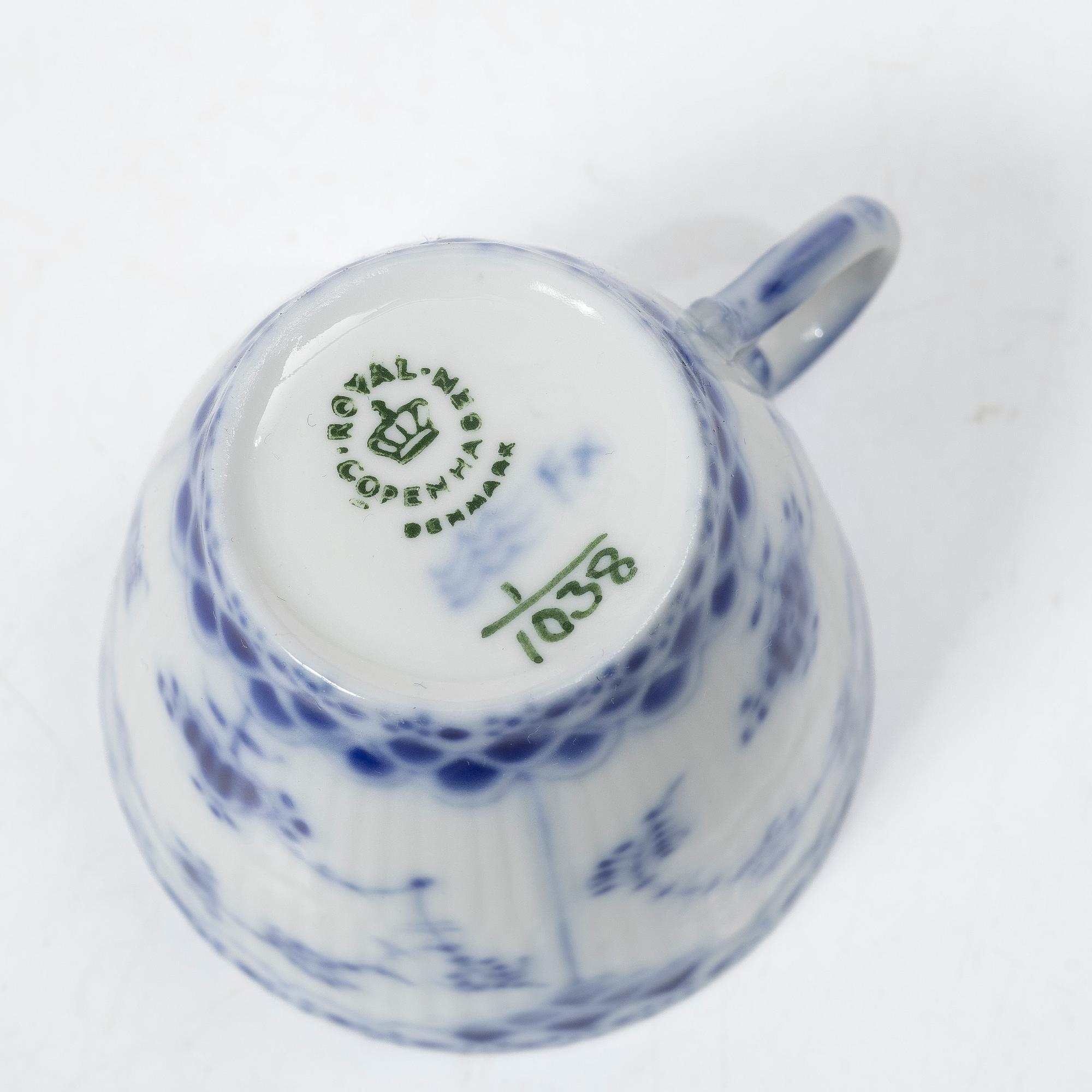 Royal Copenhagen, kaffeservis, 10 delar, "Musselmalet", Danmark.