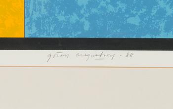 Göran Augustson, silkscreen, signed and dated -88, marked Tait.vedos.