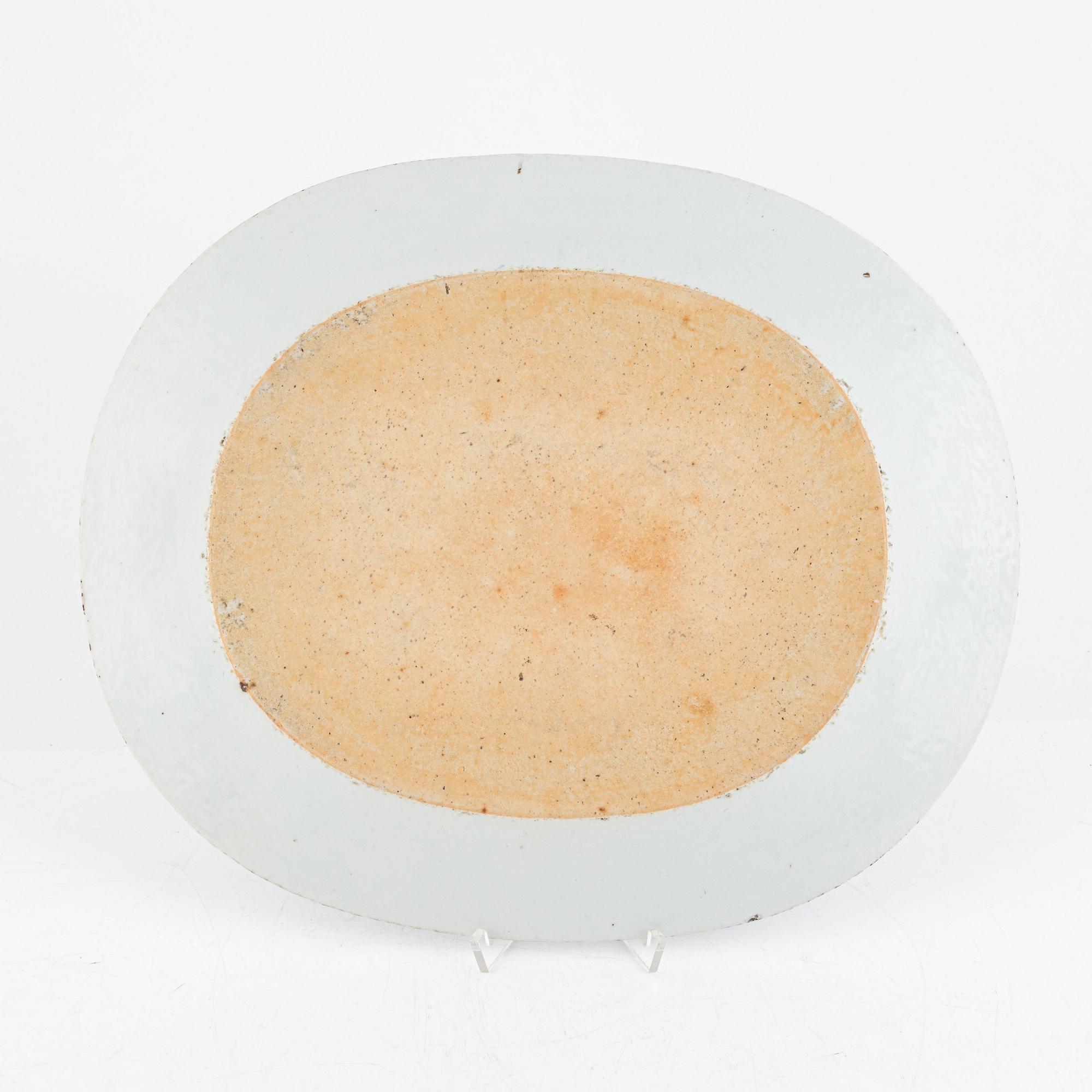 Stekfat, kompaniporslin, Kina, Qianlong (1736-95).
