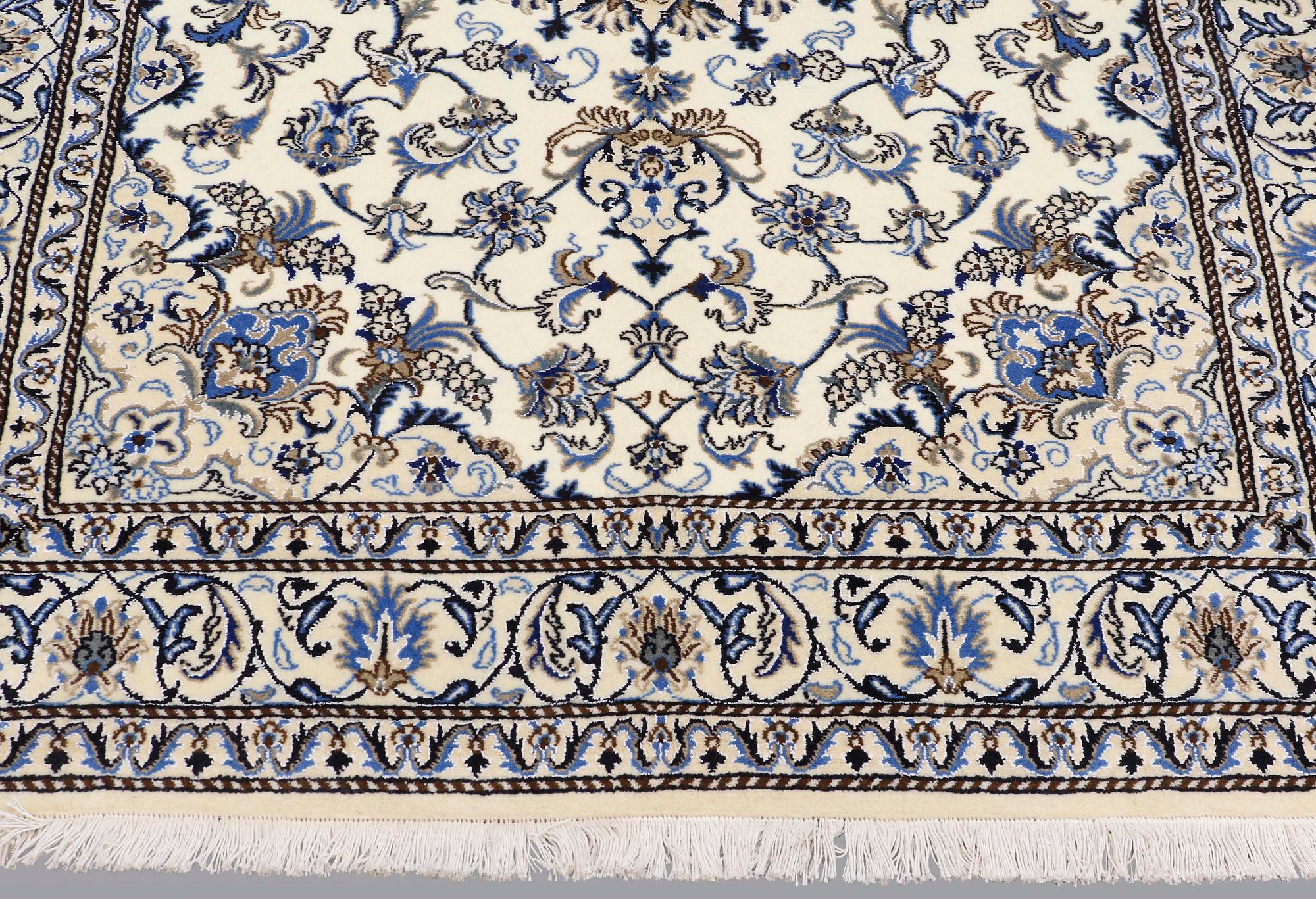 A rug, Nain part silk, ca 235 x 160 cm.