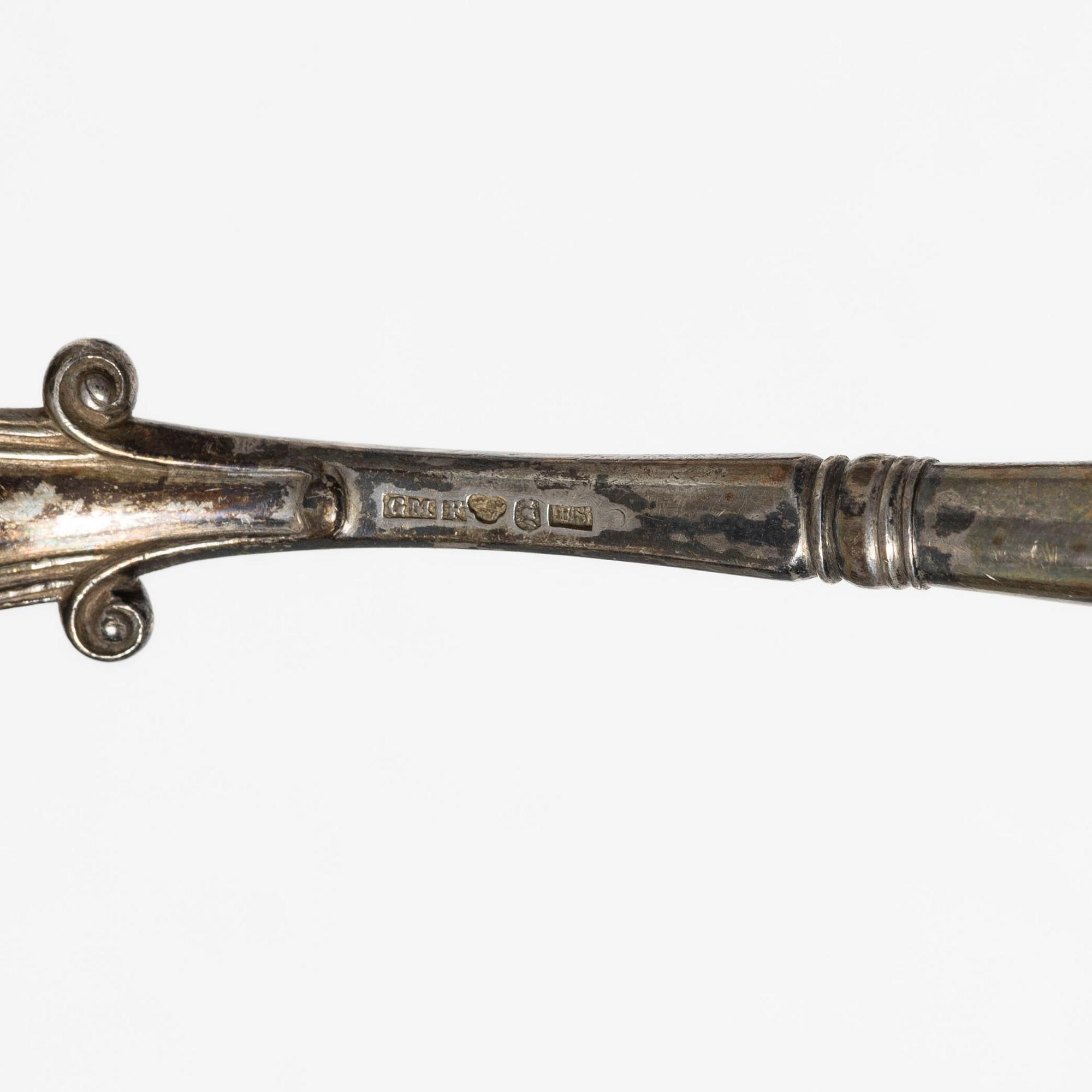 Soup ladles, Johan Petter Grönvall, 1816, 2 pcs, and Gustav Möllenborg, 1869, 1 pc.