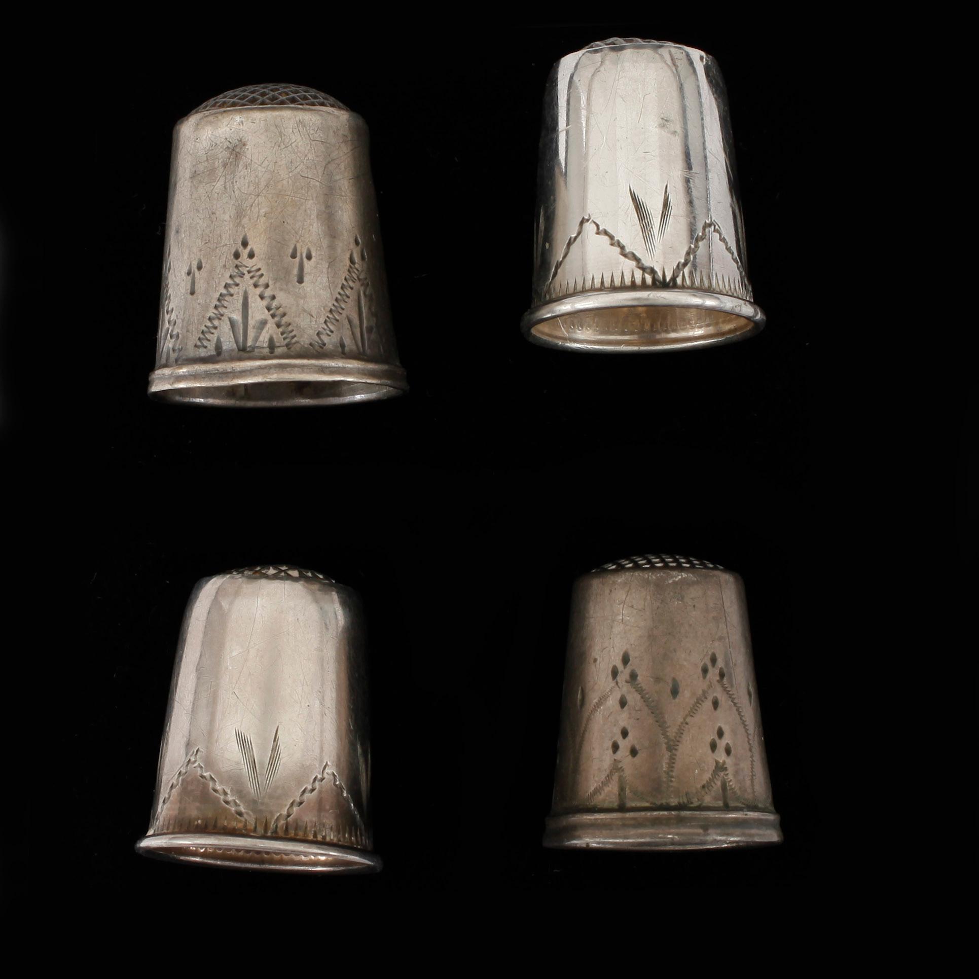 PARTI, 15 delar, silver och paste, bla John Shaw, Birmingham, 1793/94 resp 1700/1800-tal.