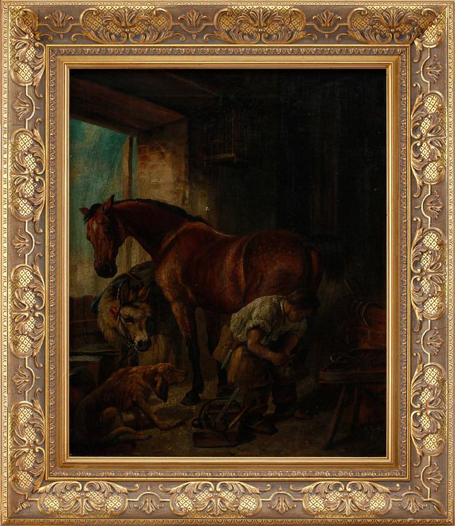 OKÄND KONSTNÄR, olja på duk. Bär sign o dat 1832.