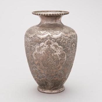 A Persian silver vase, around mid-20th Century.