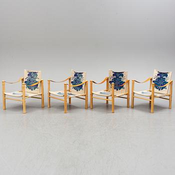 Elias Svedberg, 4 'Safari' chairs, Nordiska Kompaniet, Triva-series, 1965.