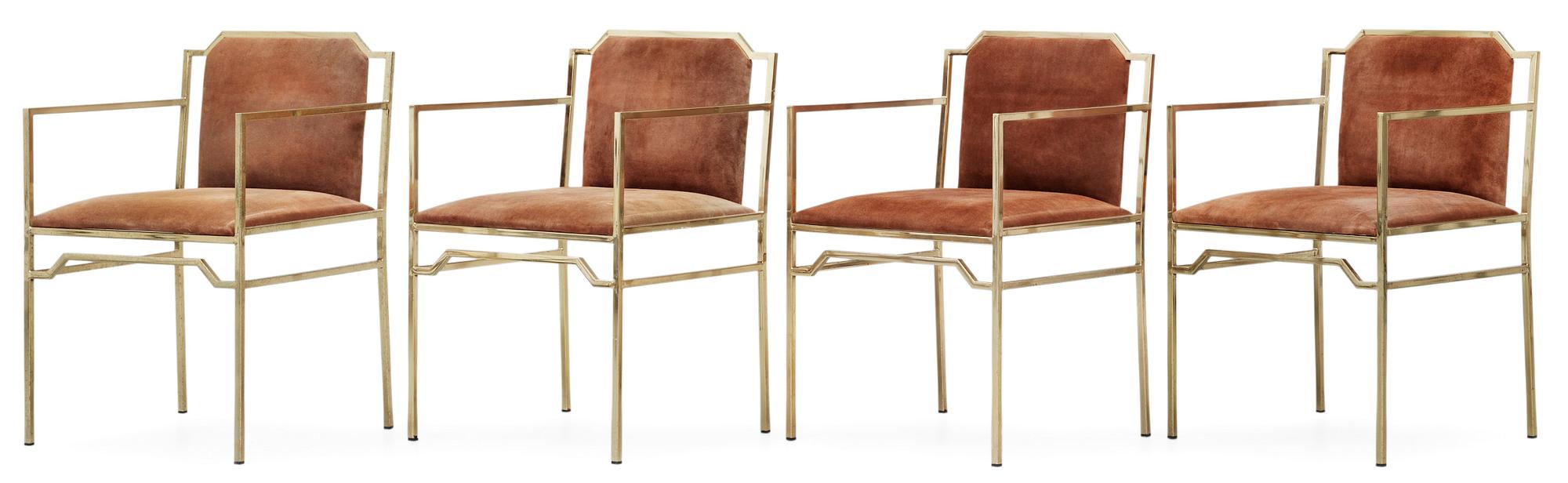 MATBORD samt STOLAR, 4 st, Italien 1970-tal.