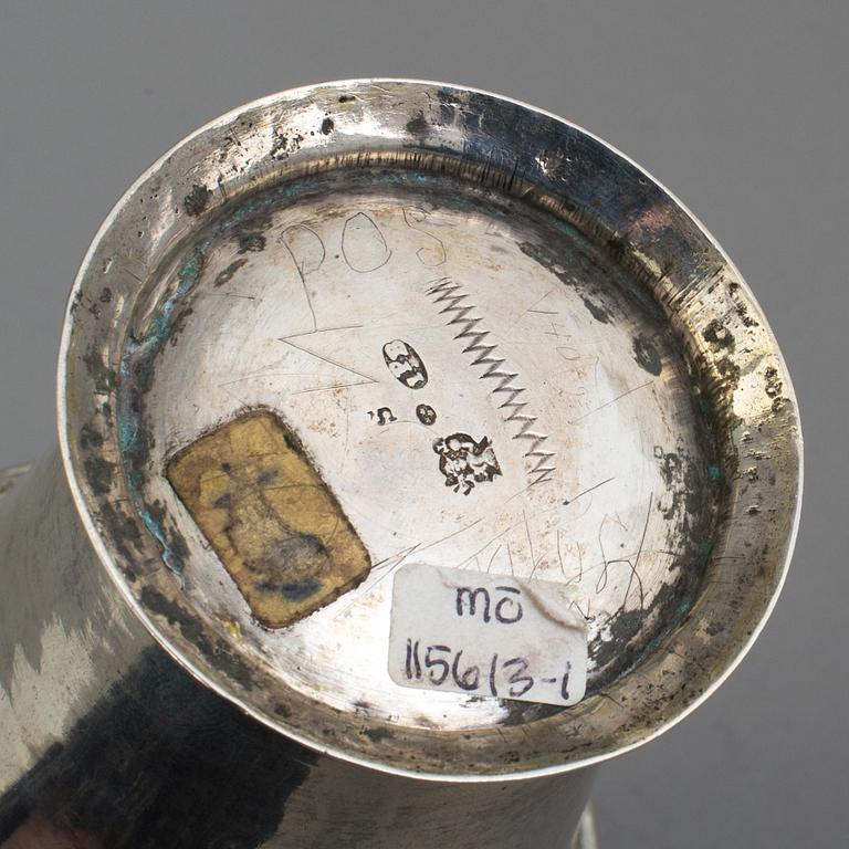 Johan Pettersson Berg, bägare, silver, Norrköping 1753.