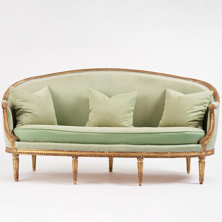 A Louis XVI canape en corbeille by François (II) Foliot (maître in Paris 1773-ca.1839).
