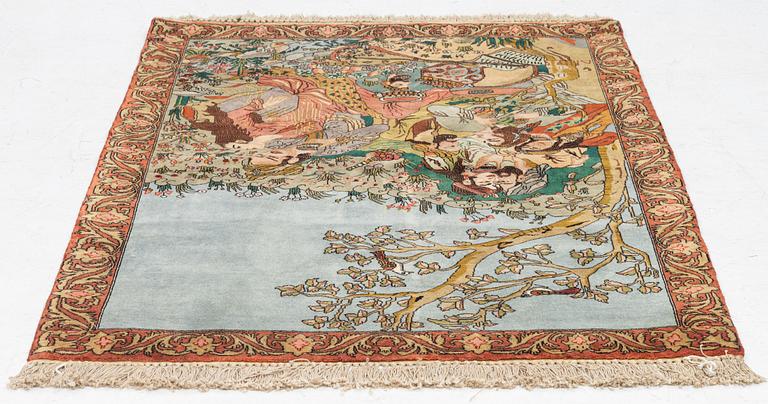 Carpet, Tabriz, approx. 133 x 102 cm.