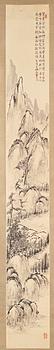 A hanging scroll, ink and colour on paper, signed Jinshi Heng and dated 1881.