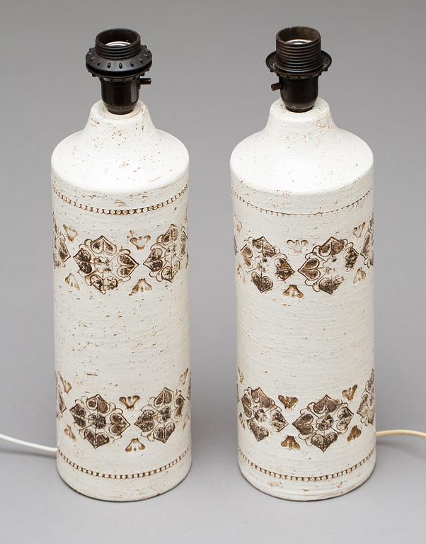 A PAIR OF BITOSSI TABLE LAMPS.