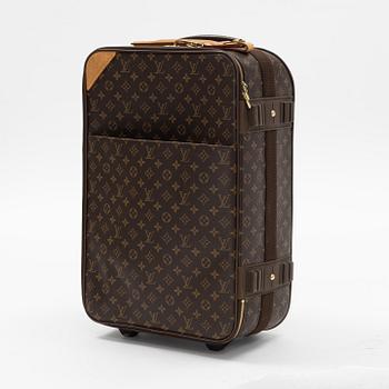 A monogram printed leather "Pegase 45" cabin bag by Louis Vuitton.