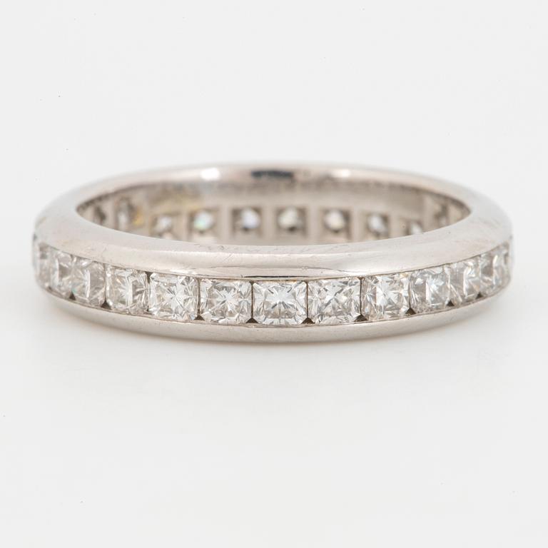 TIFFANY & CO, Lucida diamond eternity band ring, platinum.