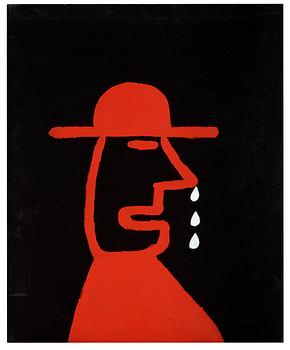 381. Roger Risberg, "Snorig gubbe i hatt" (Man with a cold).