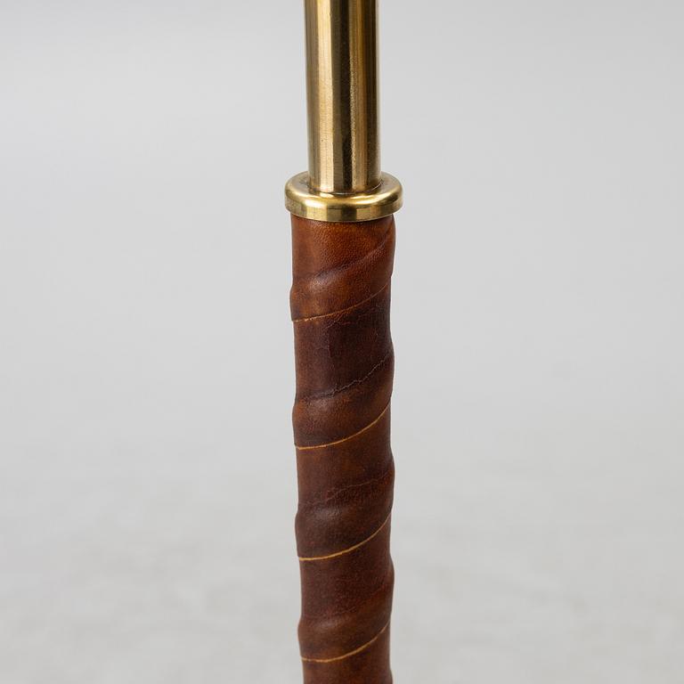 Harald Notini, or Uno Westerberg, a brass floor lamp, model 15750, Arvid Böhlmarks Lamp Factory, Stockholm, 1950s.