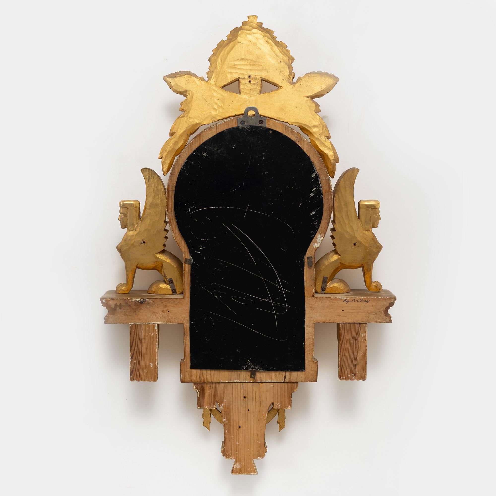 An Empire style wall clock, mid 20th century.