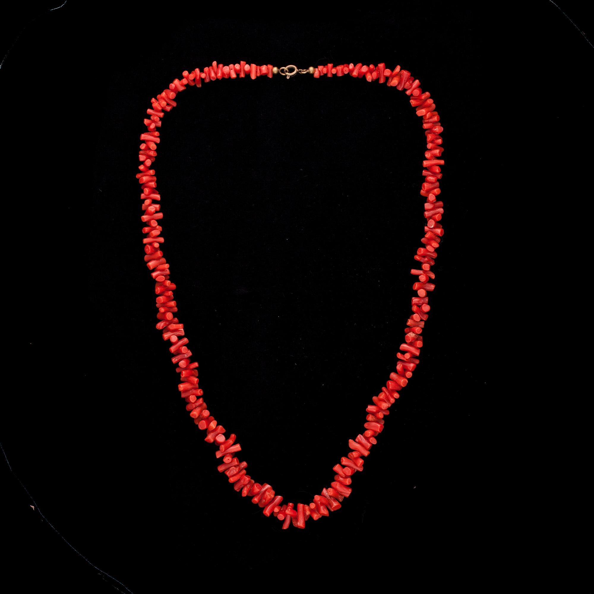 KORALLHALSBAND, metallås.