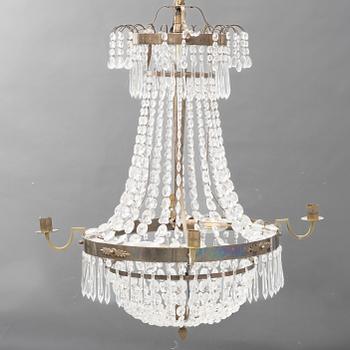 Chandelier, Gustavian style, mid-20th century.