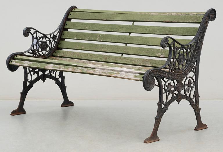 TRÄDGÅRDSSOFFA, gjutjärn, 1900-tal.