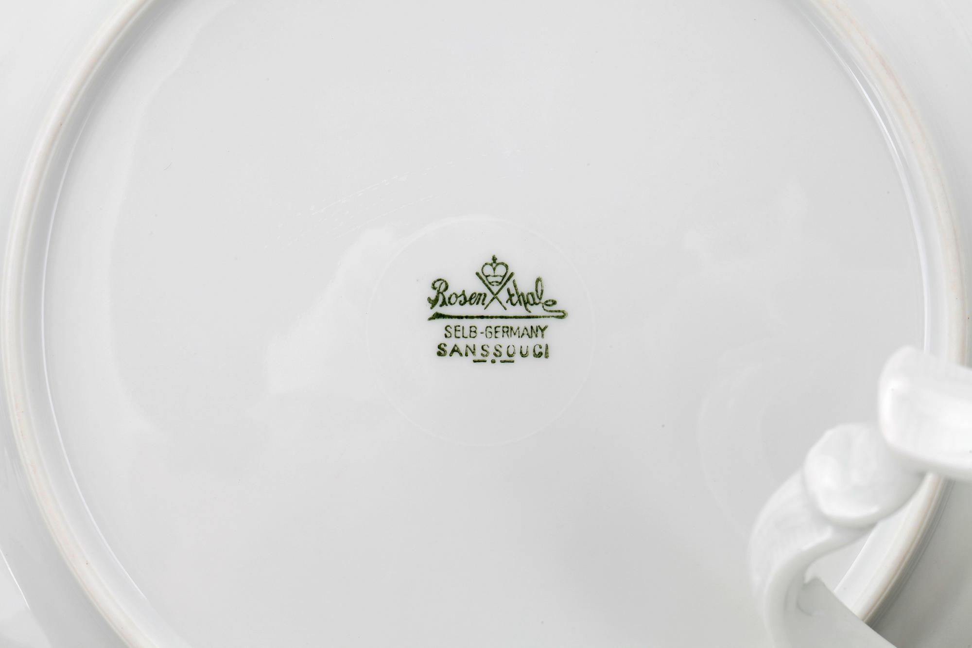 SERVIS, 119 delar, porslin, "Sanssouci", Rosenthal, Tyskland, 1900-tal.