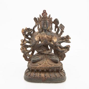 A Chinese bronze Buddha 19th/20th century.