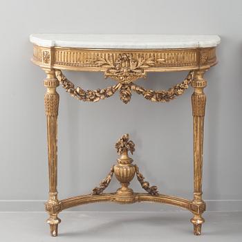 KONSOLBORD, ett par. Gustaviansk stil, 1800-tal.