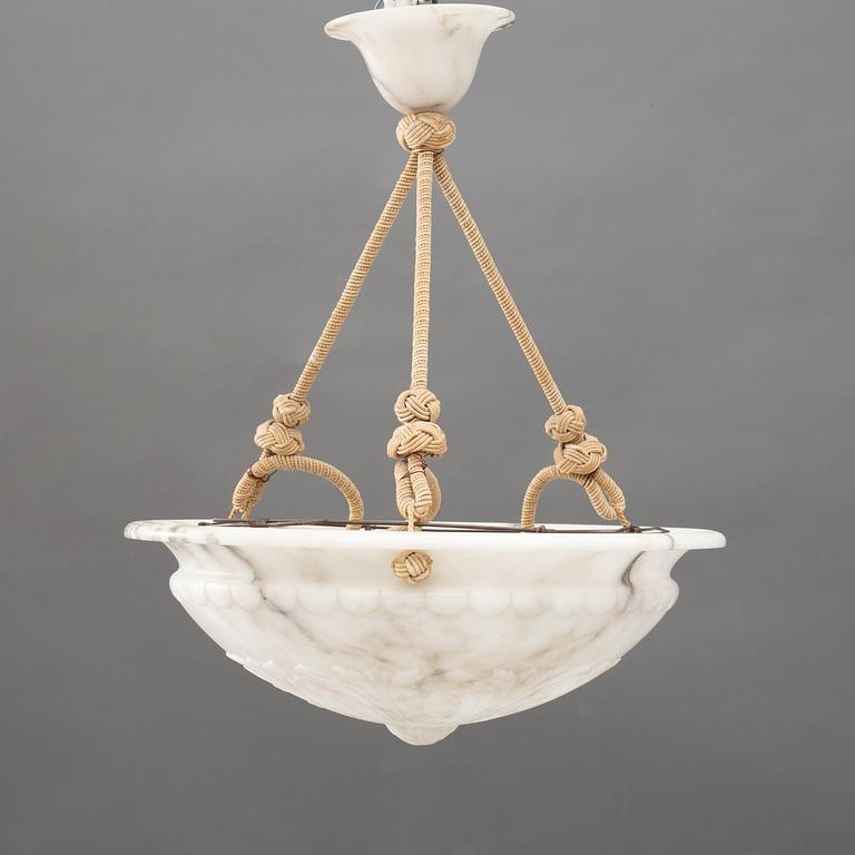 An alabaster ceiling lamp, 1920s.
