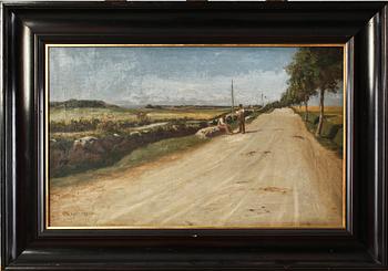 NIELS FREDERIK SCHIÖTTZ-JENSEN, olja på duk, otydl sign, dat 1882.