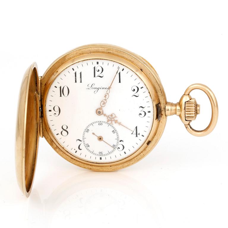FICKUR, 18K guld, Longines, vikt ca 98g.