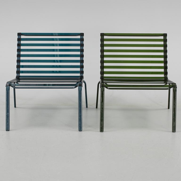 LOUNGESTOLAR, ett par, "Striped sedia", Ronan and Erwan Bouroullec, Magis, 2005.