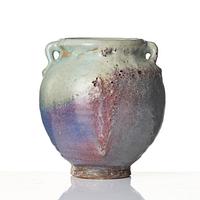 A purple splashed 'Jun' jar, presumably late Ming dynasty.