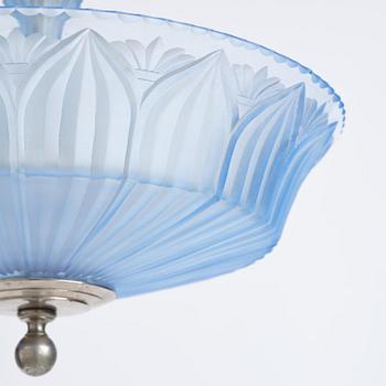Simon Gate, & Erik Tidstrand, a ceiling lamp model "GD. 5"/"26268", Orrefors & Nordiska Kompaniet, 1920s.