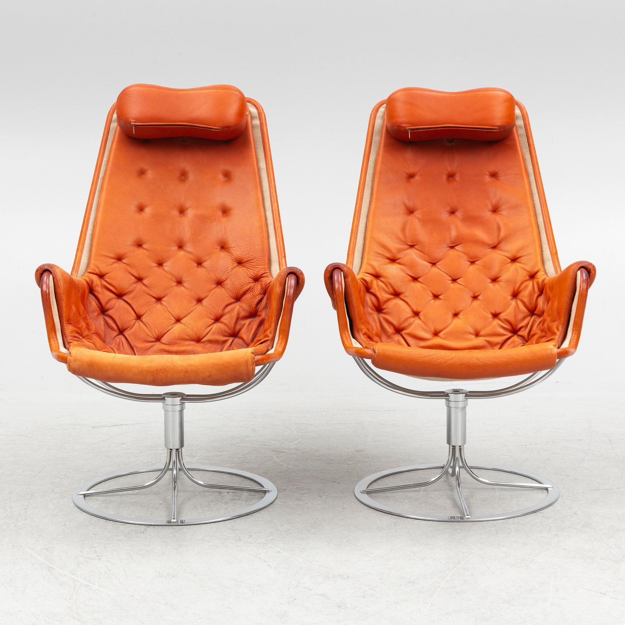 Bruno Mathsson, fåtöljer, ett par, "Jetson", Dux, 1900-talets slut.