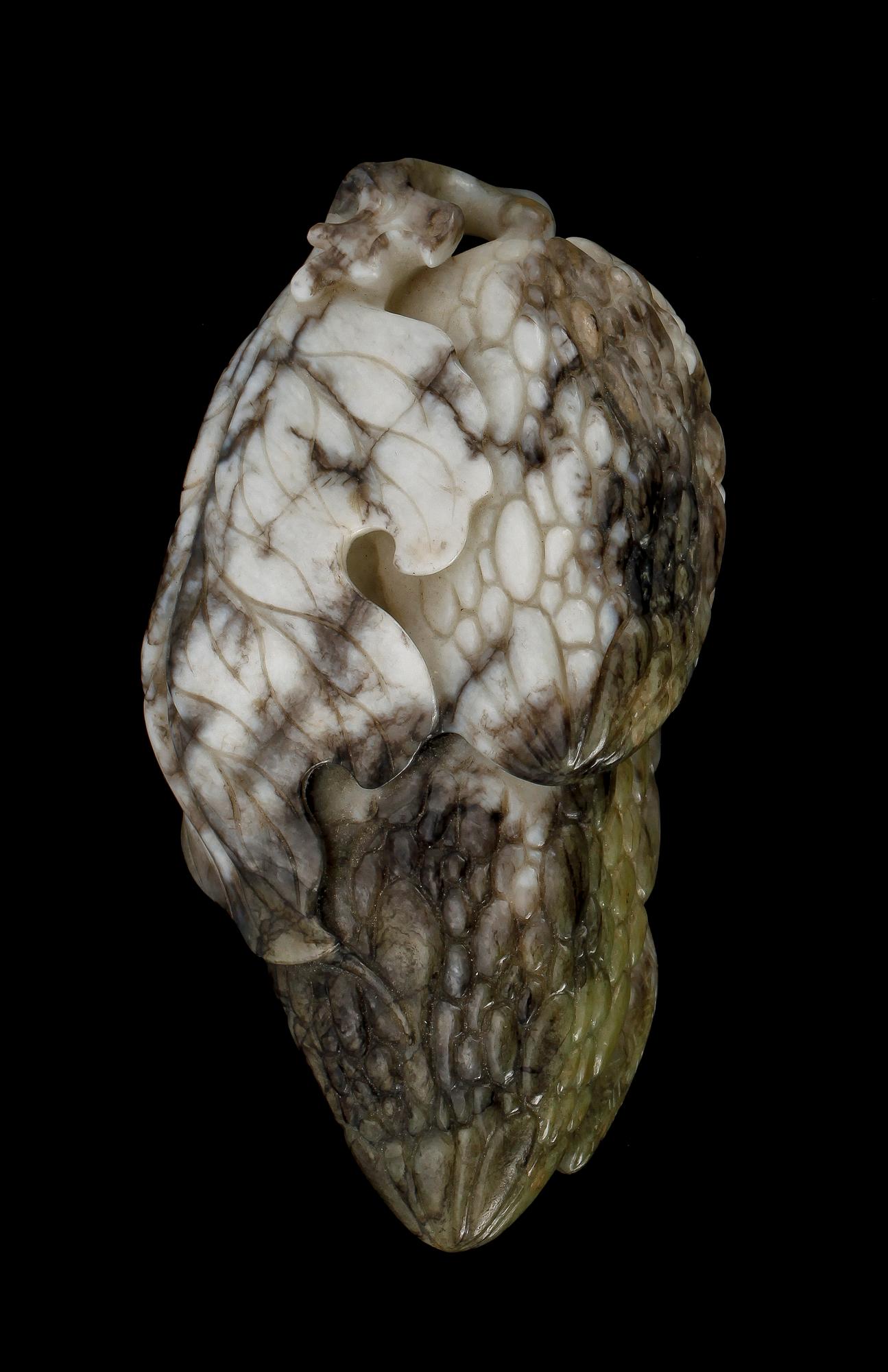 SKULPTUR, nefrit, jade, 1900-tal.